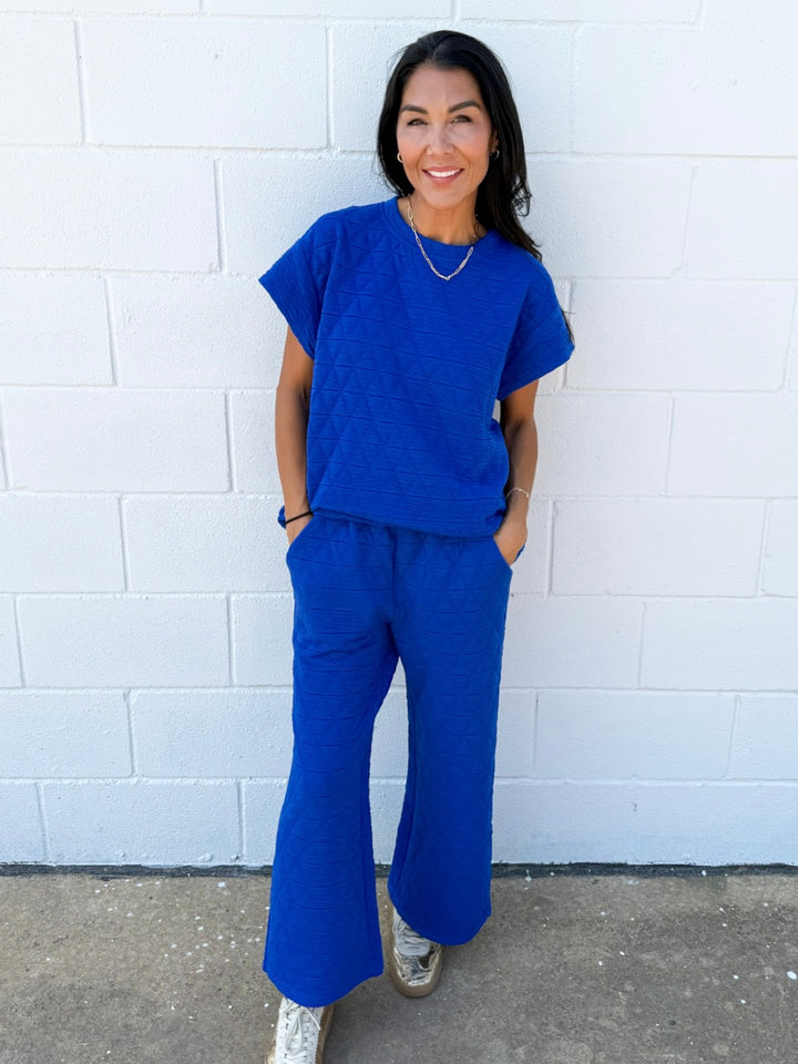 The Blanco Blue Quilted Set