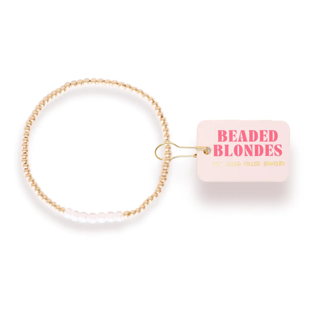 Beaded Blondes Dainty Sophia Pearl Bracelet