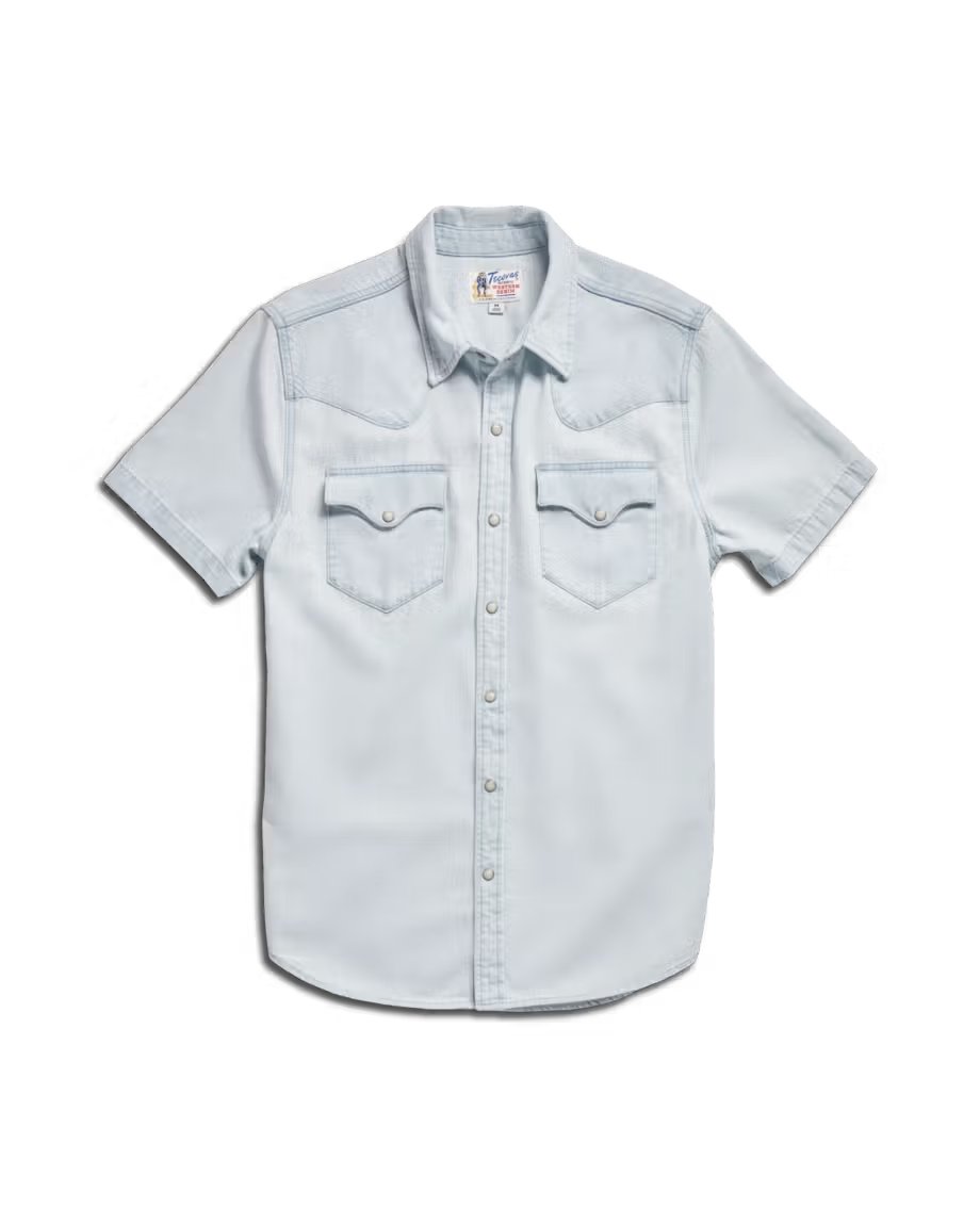 Men's Tecovas Denim Pearl Snap SS Shirt