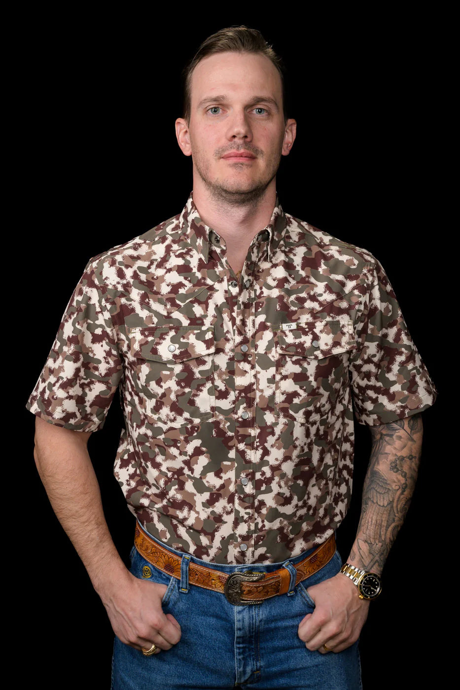 The Camo Lite Short Sleeve Snap Shirt