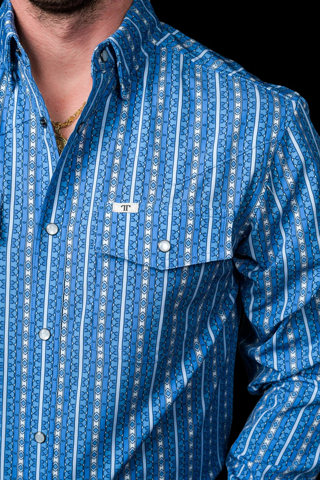 The Walker Long Sleeve Pearl Snap Shirt