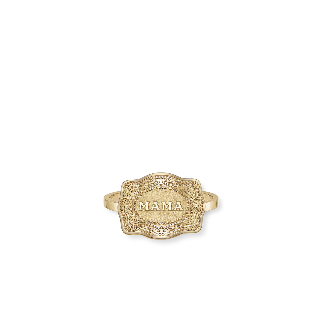 SpurWest Ultra Mini Belt Buckle Ring - Mama