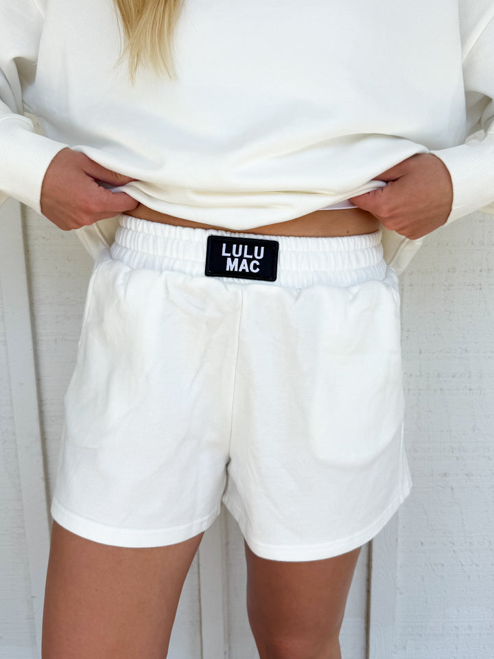 Lulu Mac Terry Shorts - White