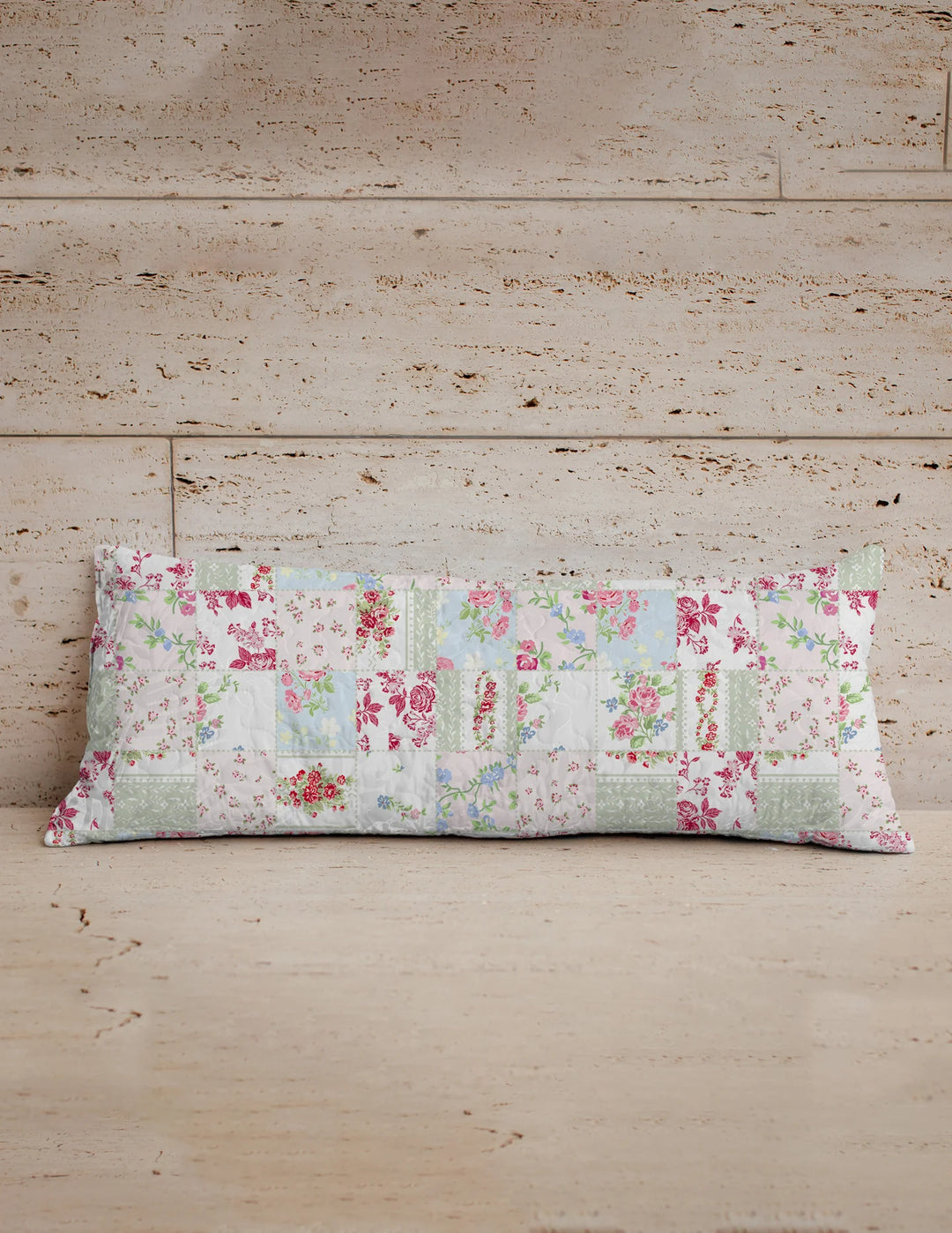 Ida Mae Gracie Patchwork Pastel 14x33 Pillow