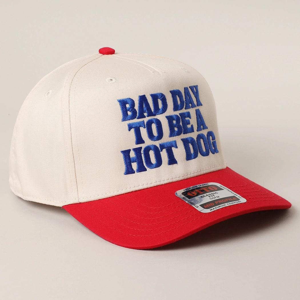 Bad Day To Be A Hotdog Embroidered Hat