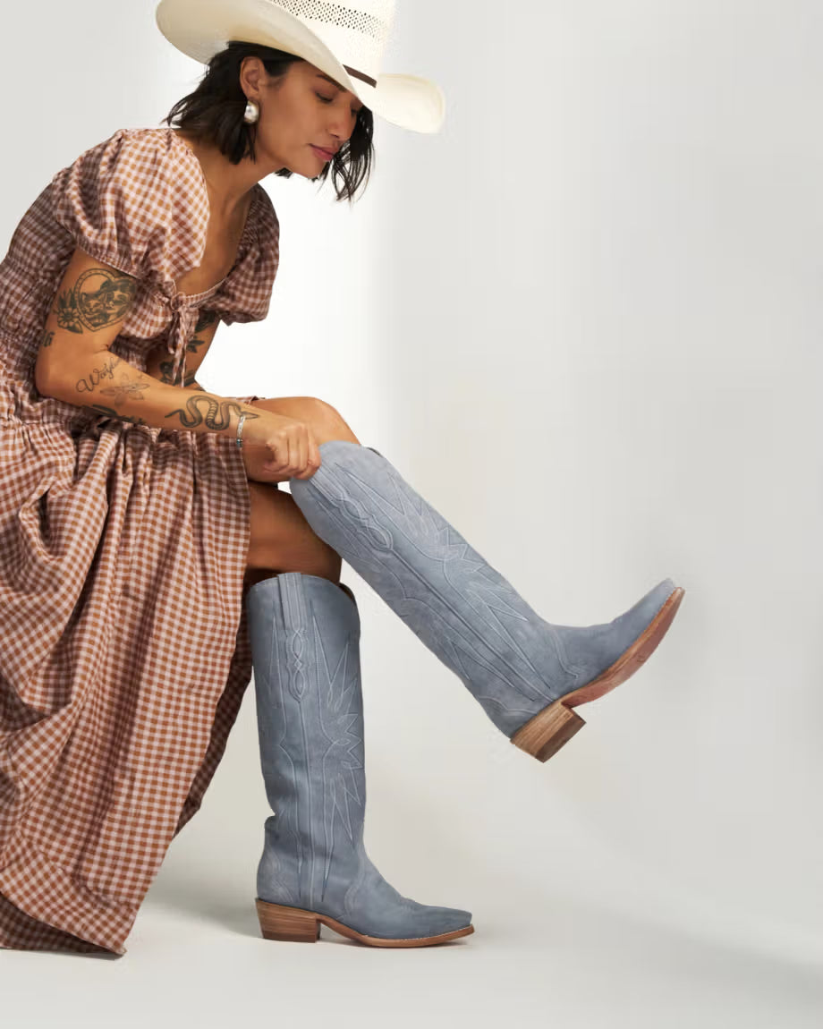 Tecovas Loretta Boot - Chambray Suede