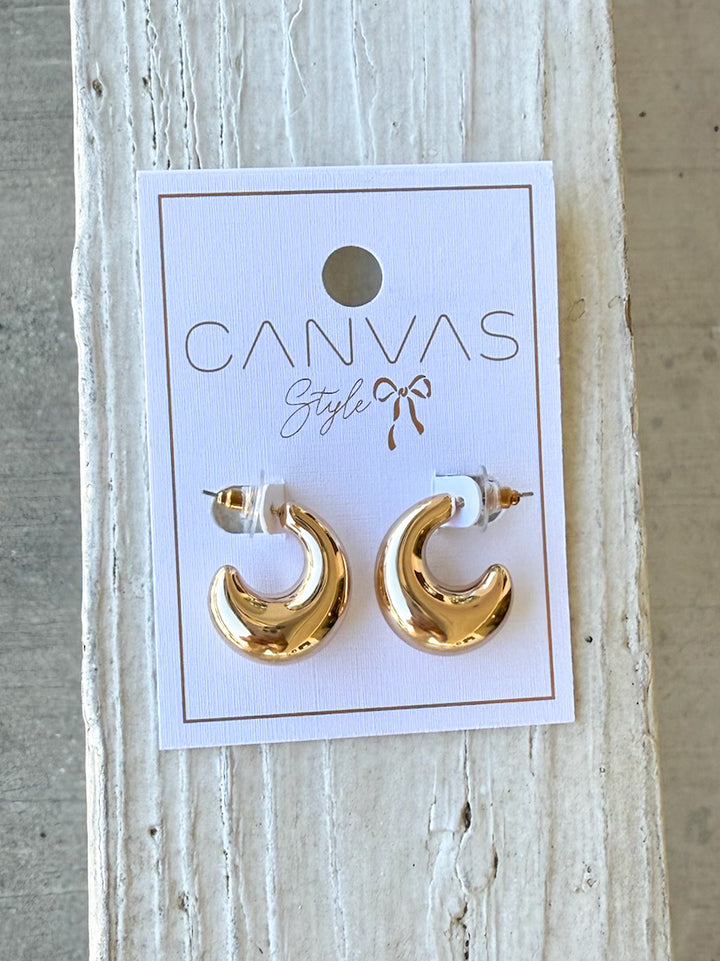 Icon Tapered Puff Hoop Earrings