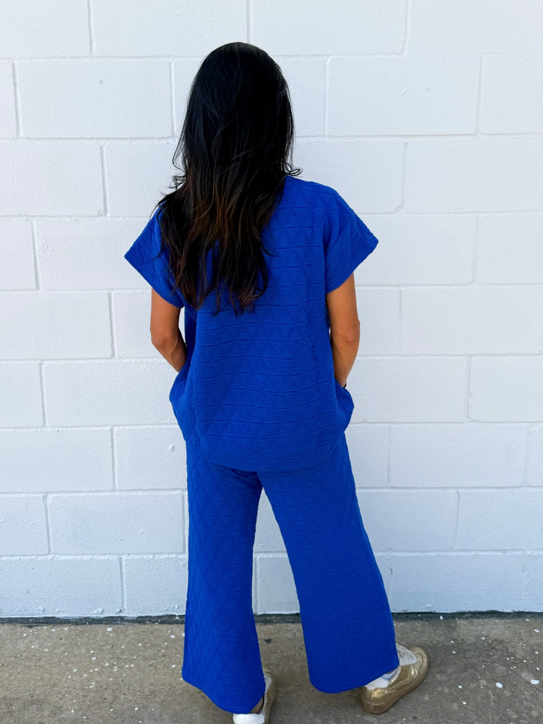 The Blanco Blue Quilted Set