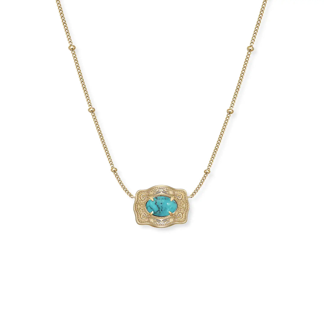 SpurWest Ultra Mini Belt Buckle Necklace - Oasis
