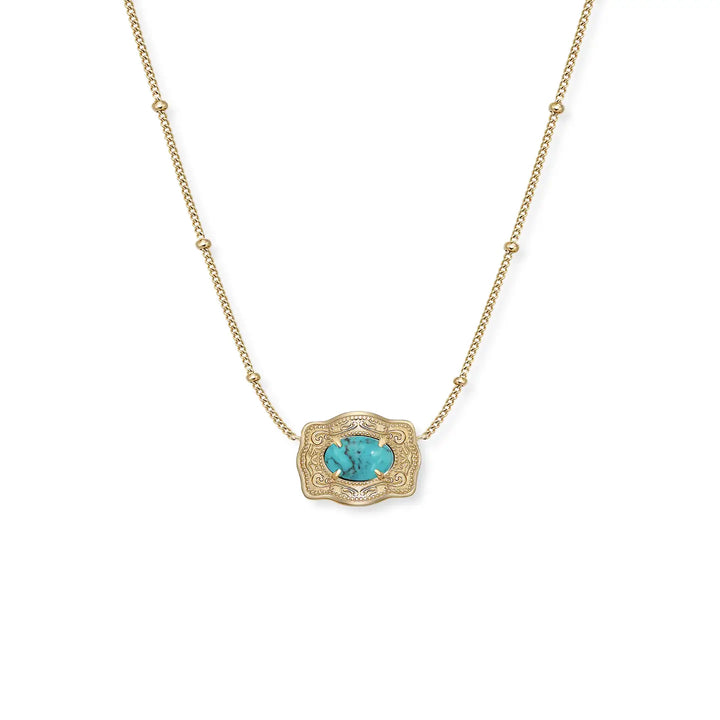 SpurWest Ultra Mini Belt Buckle Necklace - Oasis