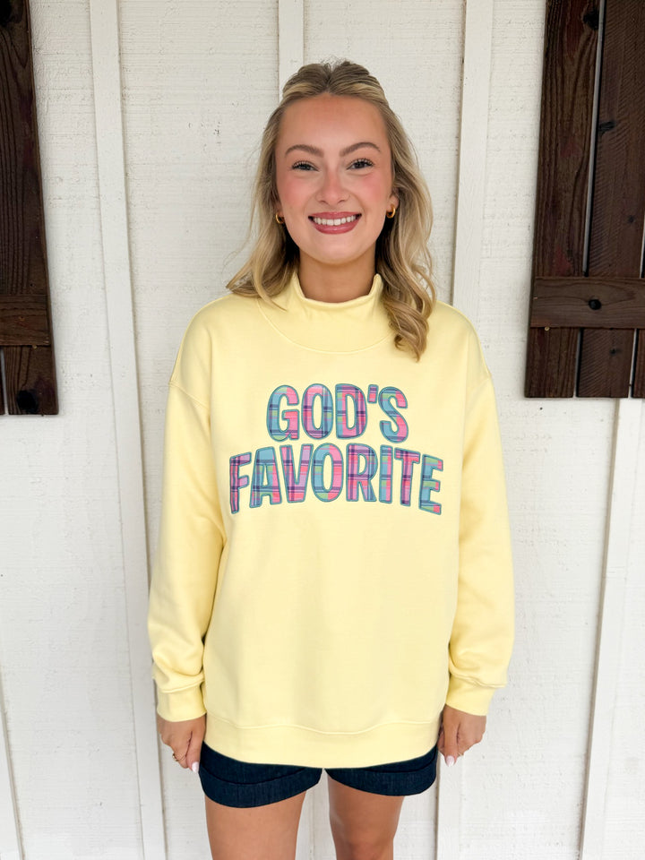 God's Favorite Mockneck Sweatshirt