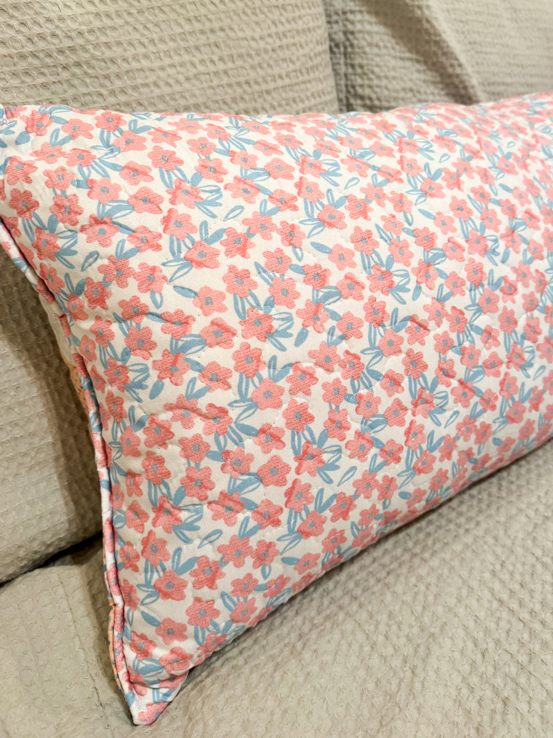 Ida Mae Adeline Patchwork Original 14x33 Quilted Pillow