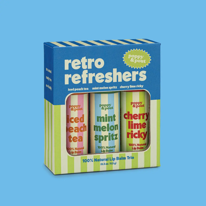 Poppy & Pout Retro Refreshers Lip Balm Trio