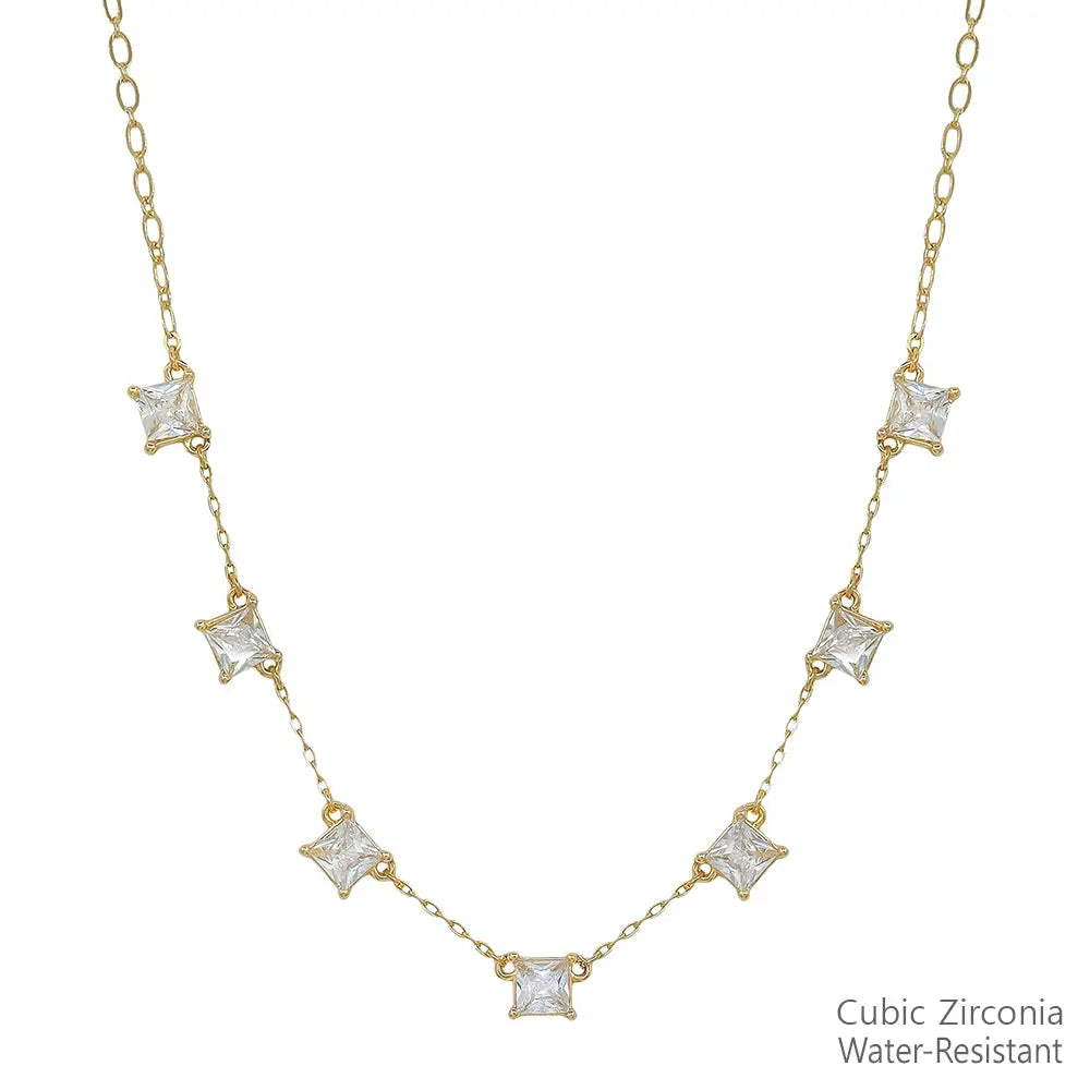 Water Resistant Stone Layered Necklace