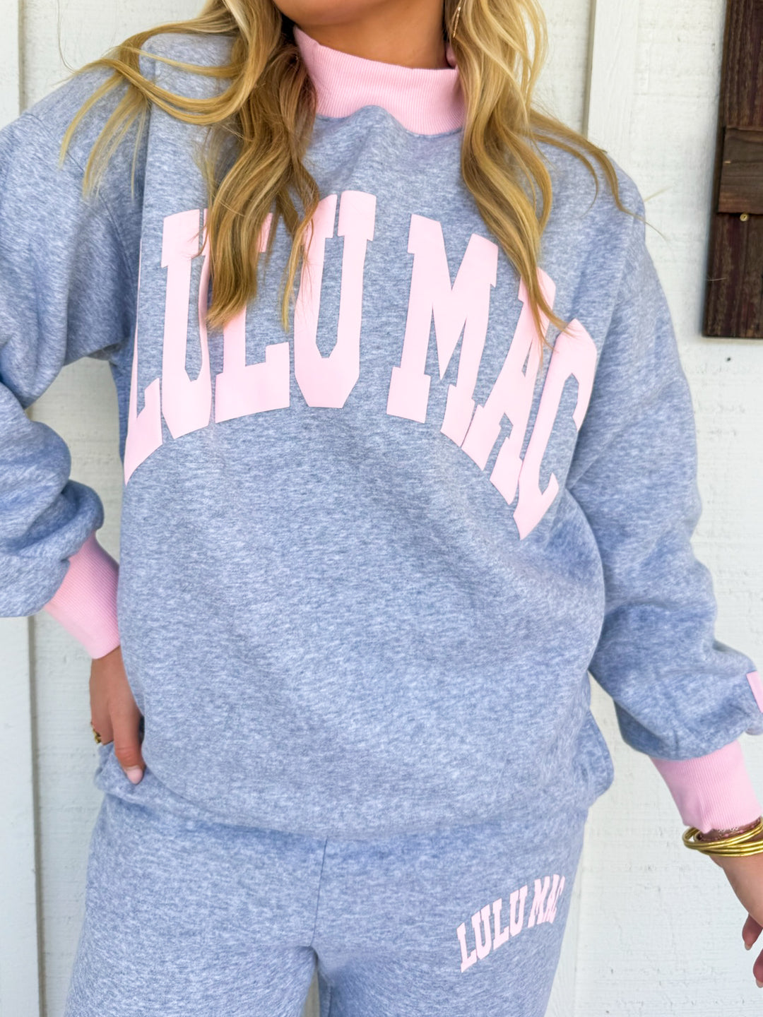 Lulu Mac Puff Mock Neck Sweatshirt