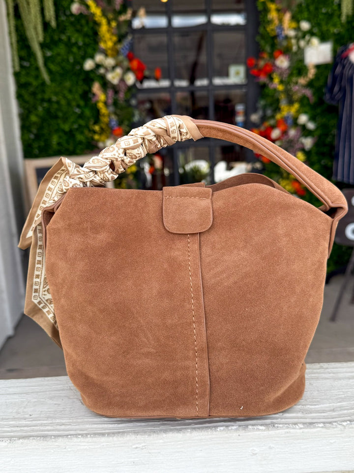B&C Small Suede Bucket Bag