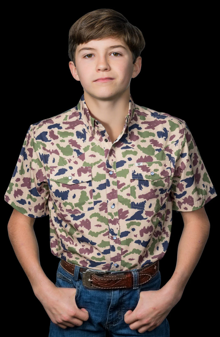 BR Ferrell Camo Short Sleeve Snap Shirt
