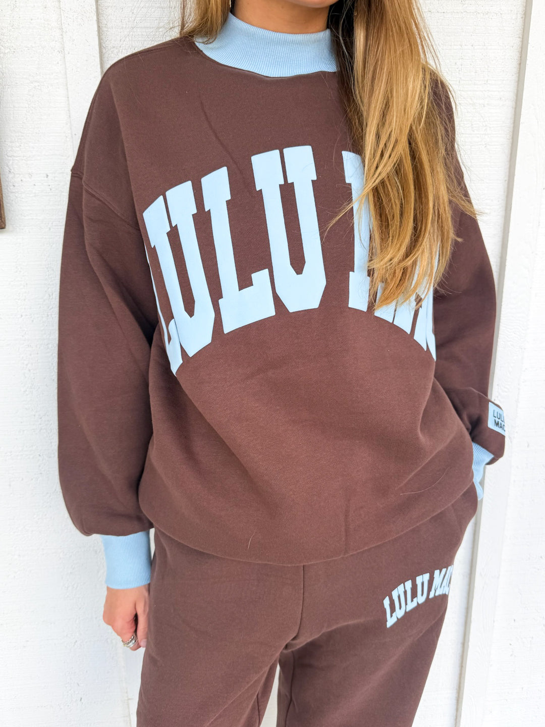 Lulu Mac Puff Mock Neck Sweatshirt