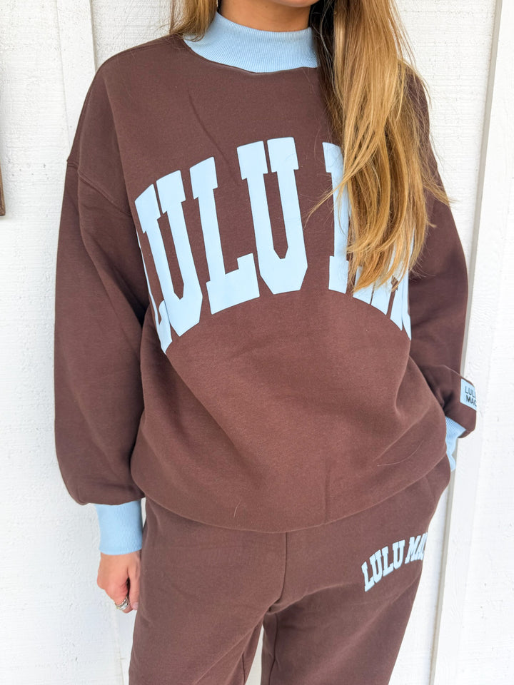 Lulu Mac Puff Mock Neck Sweatshirt