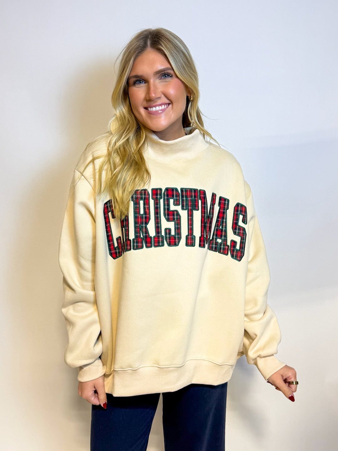 The Christmas Plaid Mockneck