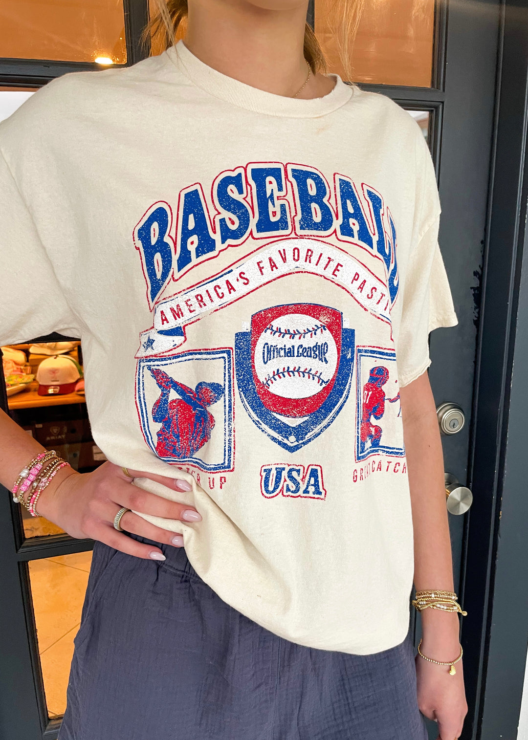Baseball Patch Thrifted Tee