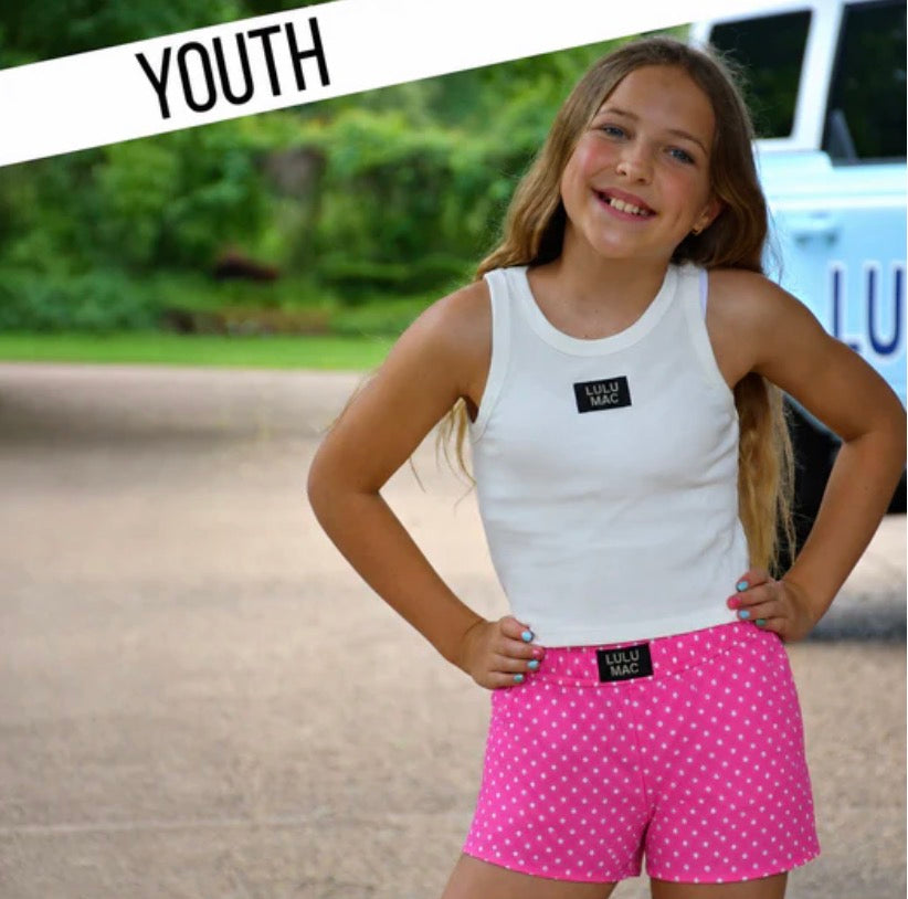 BR Lulu Mac Youth Mini Polka Dot Boxer Shorts