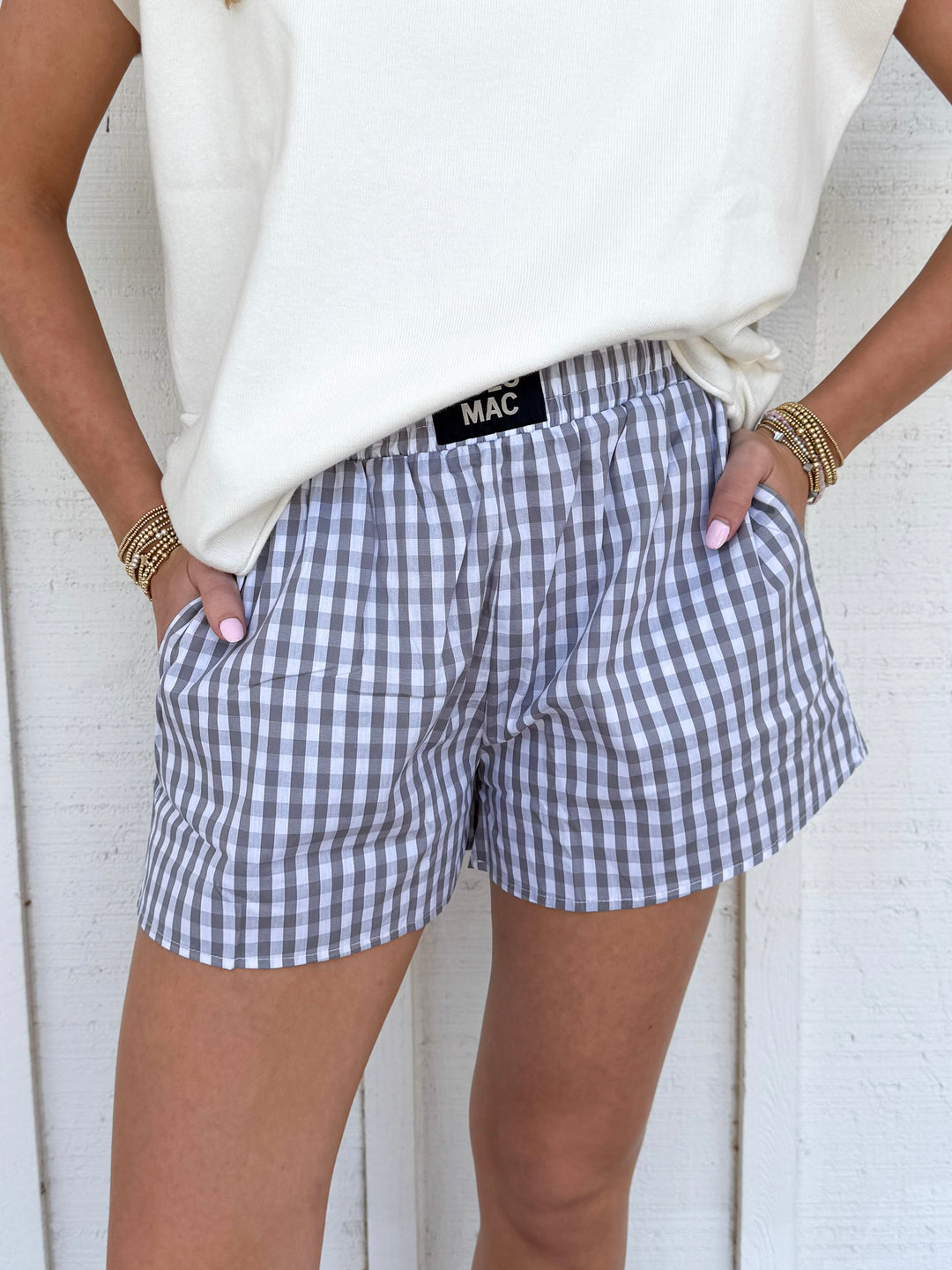 Lulu Mac Gingham Boxer Shorts