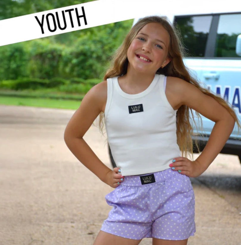 BR Lulu Mac Youth Mini Polka Dot Boxer Shorts