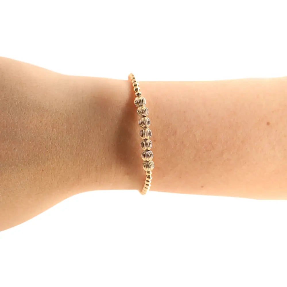 Beaded Blondes Lucky Fluted Bracelet
