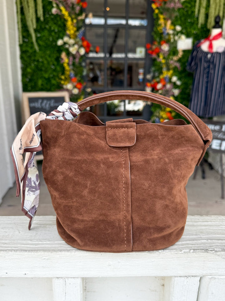 B&C Small Suede Bucket Bag