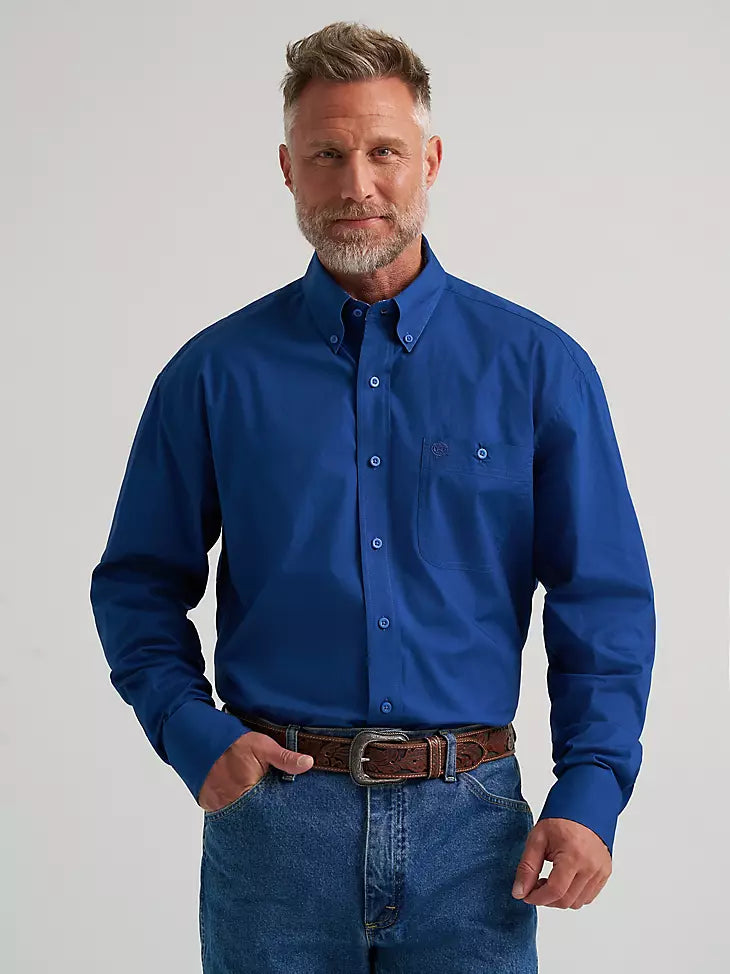Wrangler Men's George Strait One Pocket LS Stretch Shirt