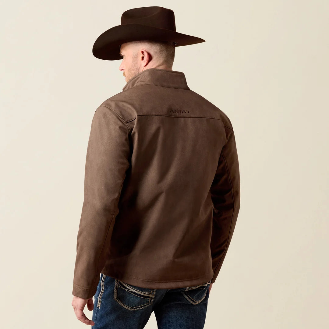 Ariat Men's Vernon Softshell Jacket - Wren Faux Leather