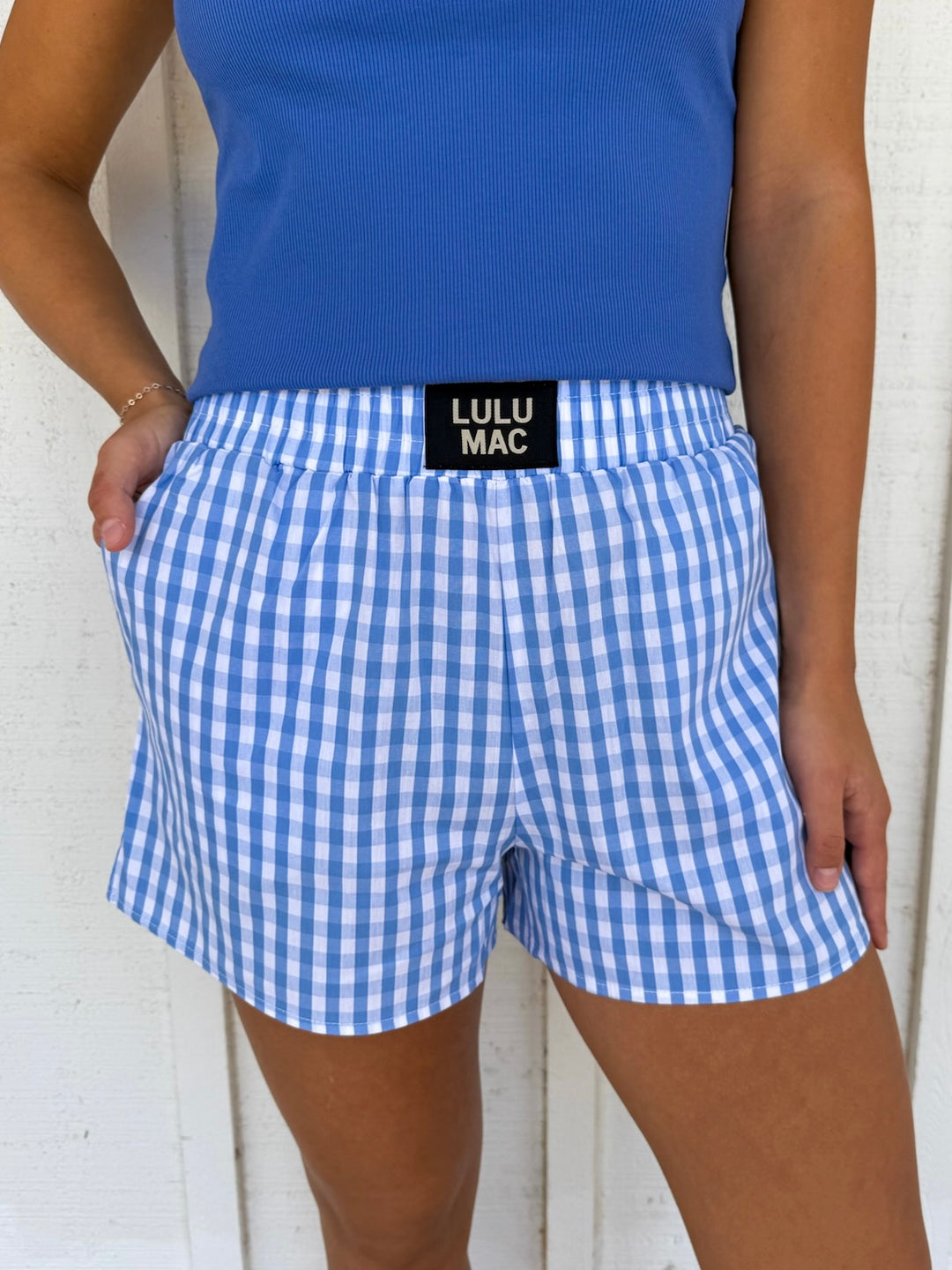 Lulu Mac Gingham Boxer Shorts