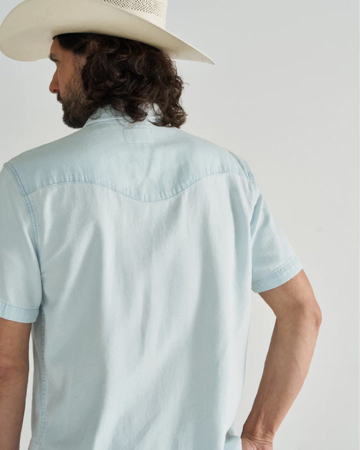 Men's Tecovas Denim Pearl Snap SS Shirt