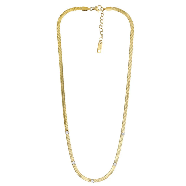 HJ Pave Herringbone Necklace