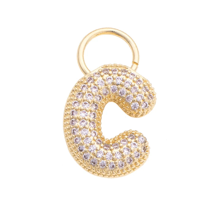 CS Pave Initials Charm