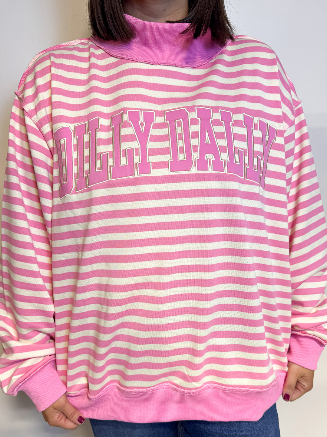 The Dilly Dally Striped Sweatshirt