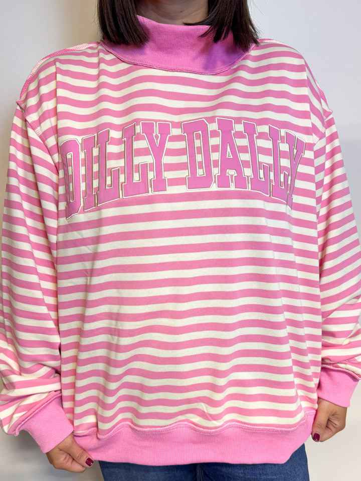 The Dilly Dally Striped Sweatshirt