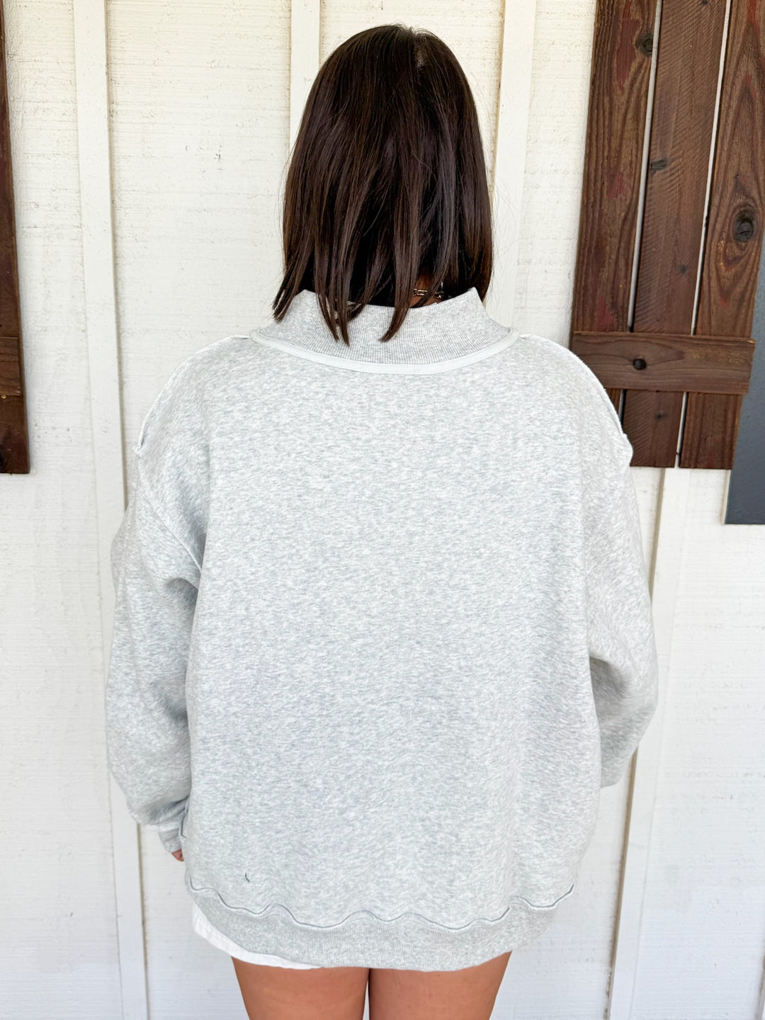 The Texas Stripe Mock Neck Sweatshirt