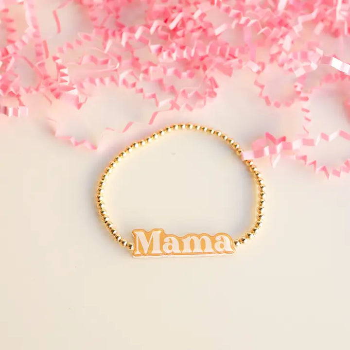 Beaded Blonde Mama BB Bead Bracelet