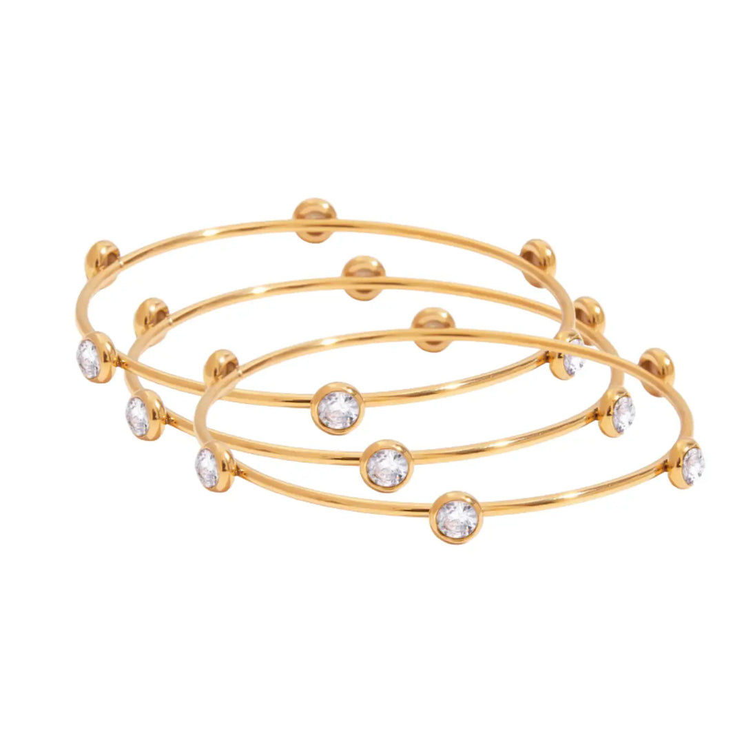 HJ Bangle Trio Bracelet Set