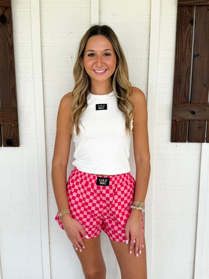 Lulu Mac Checkered Boxer Shorts