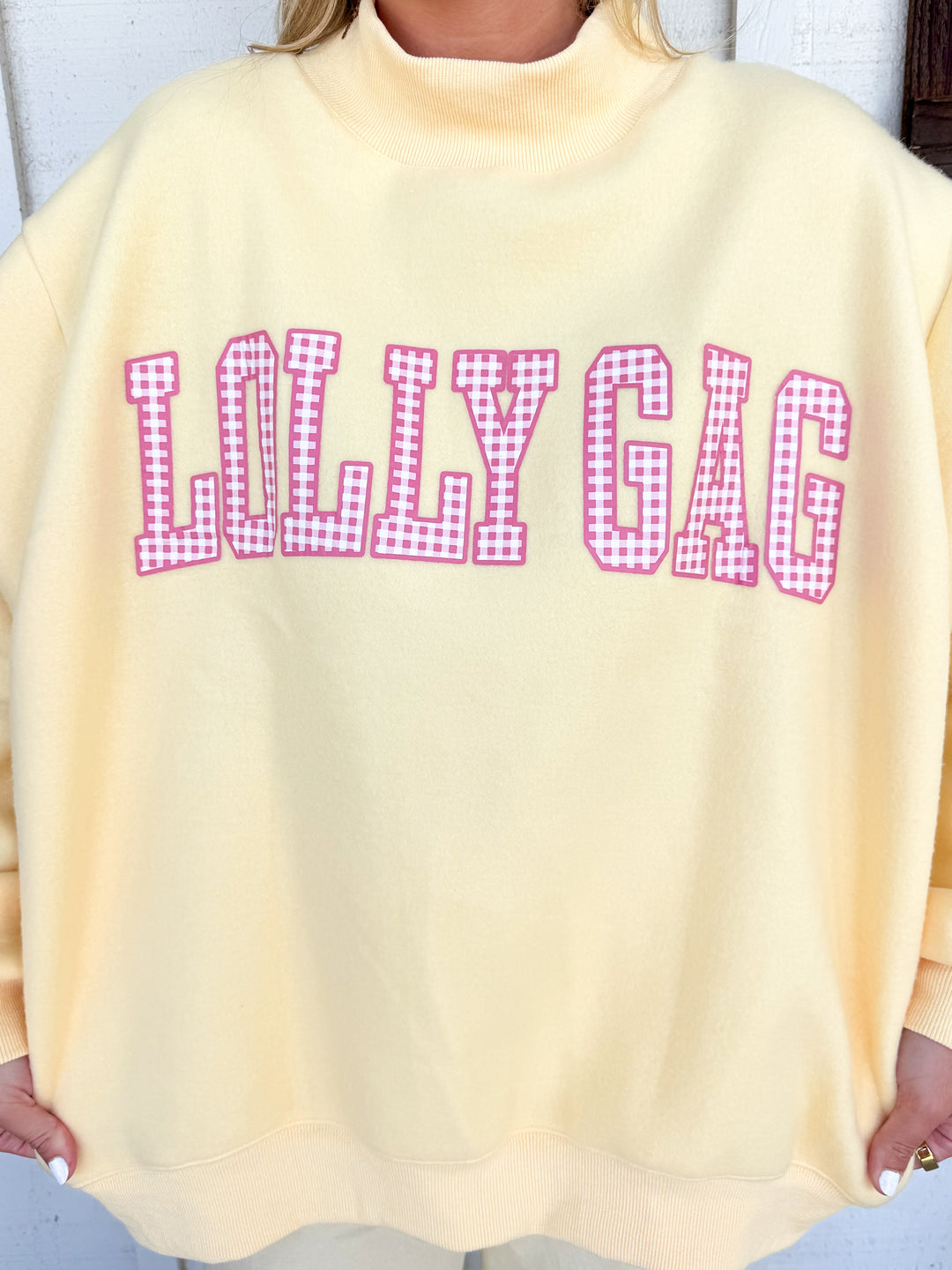 The Dilly Dally Gingham Sweatshirt