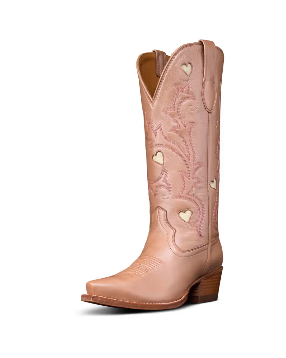 Tecovas Annie Heart Boot - Rose Gold Goat