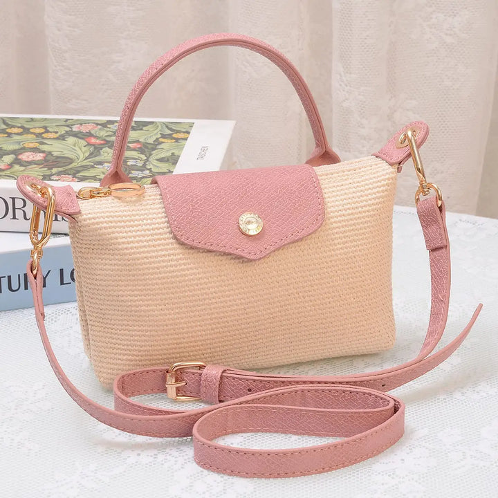 MW Lacey Straw Mini Crossbody Bag