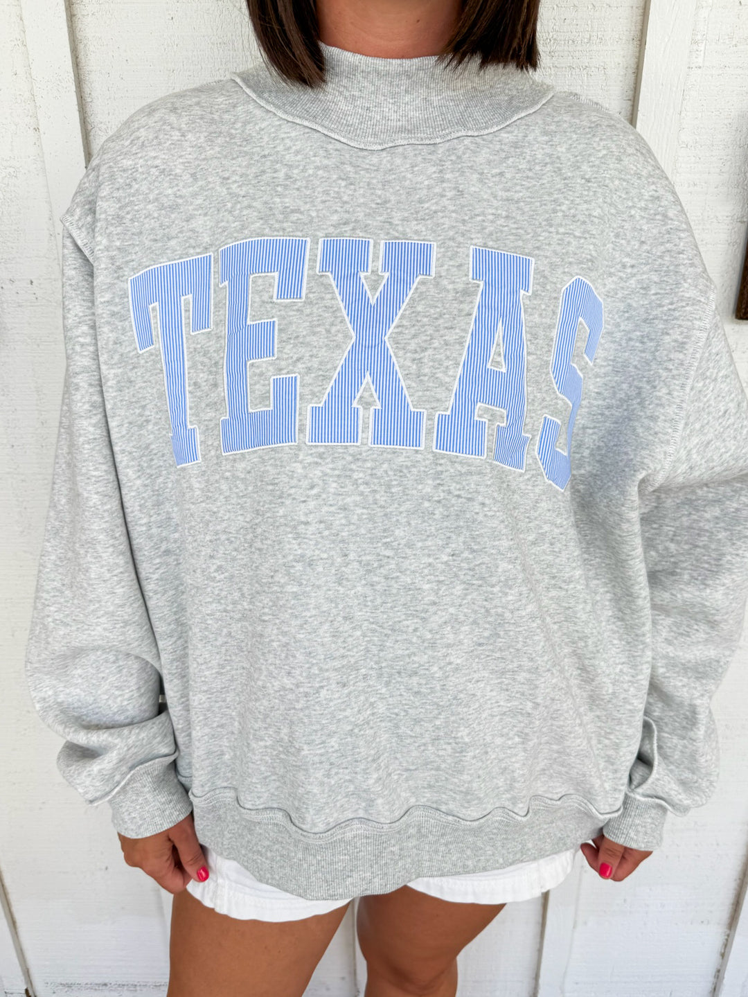 The Texas Stripe Mock Neck Sweatshirt