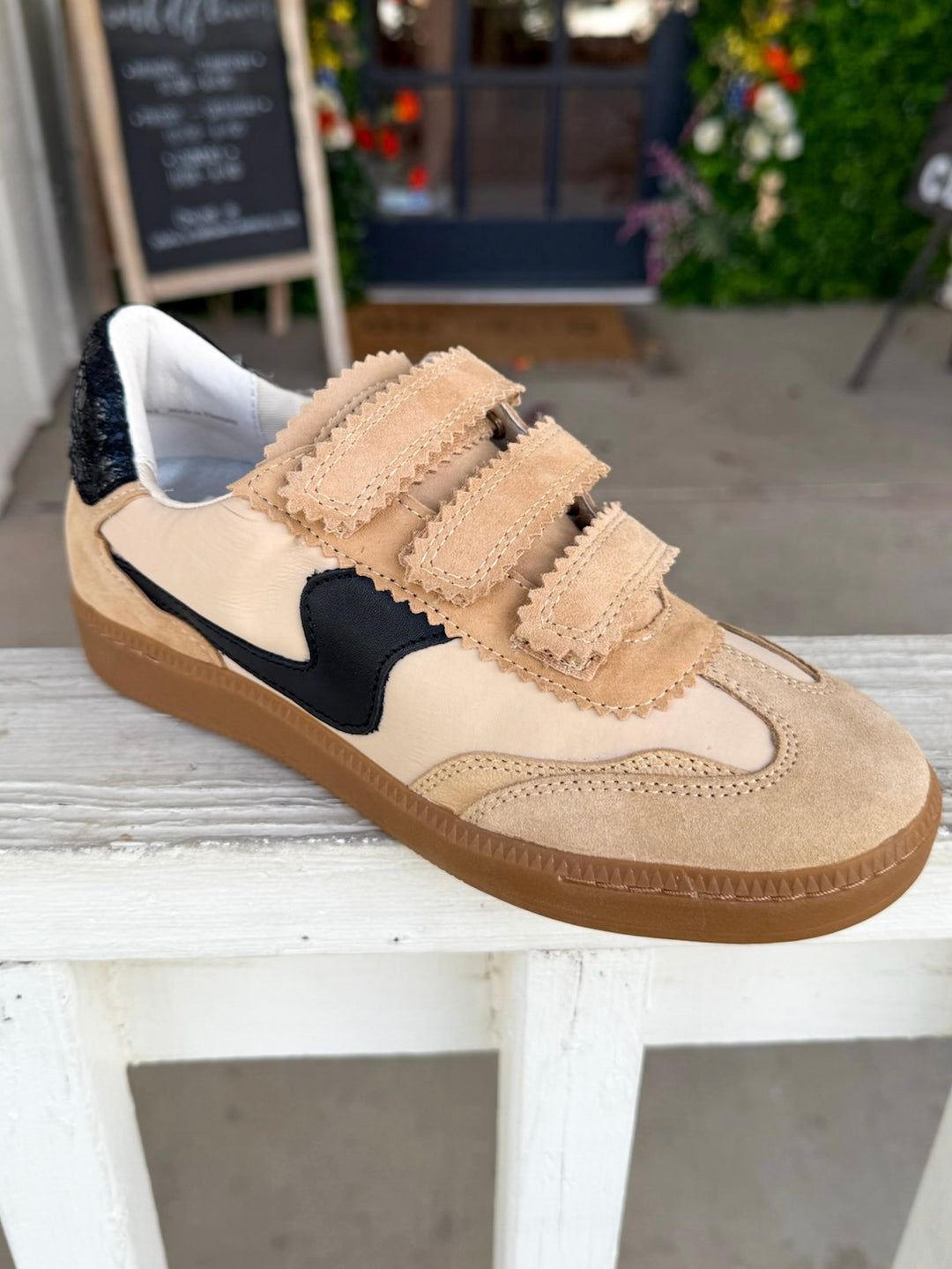Dolce Vita Notice Velcro Sneakers - Tan Multi Suede