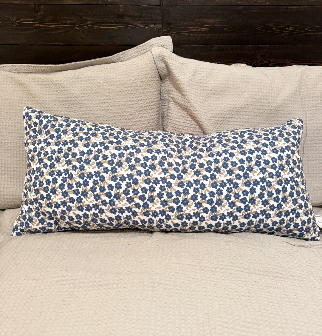 Ida Mae Adeline Patchwork Americana 14x33 Quilted Pillow