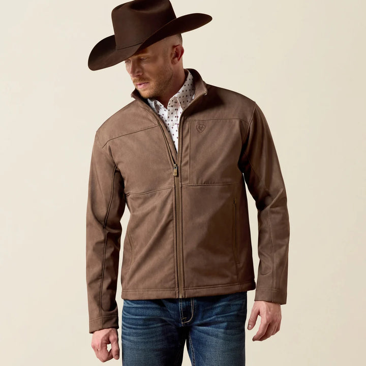 Ariat Men's Vernon Softshell Jacket - Wren Faux Leather