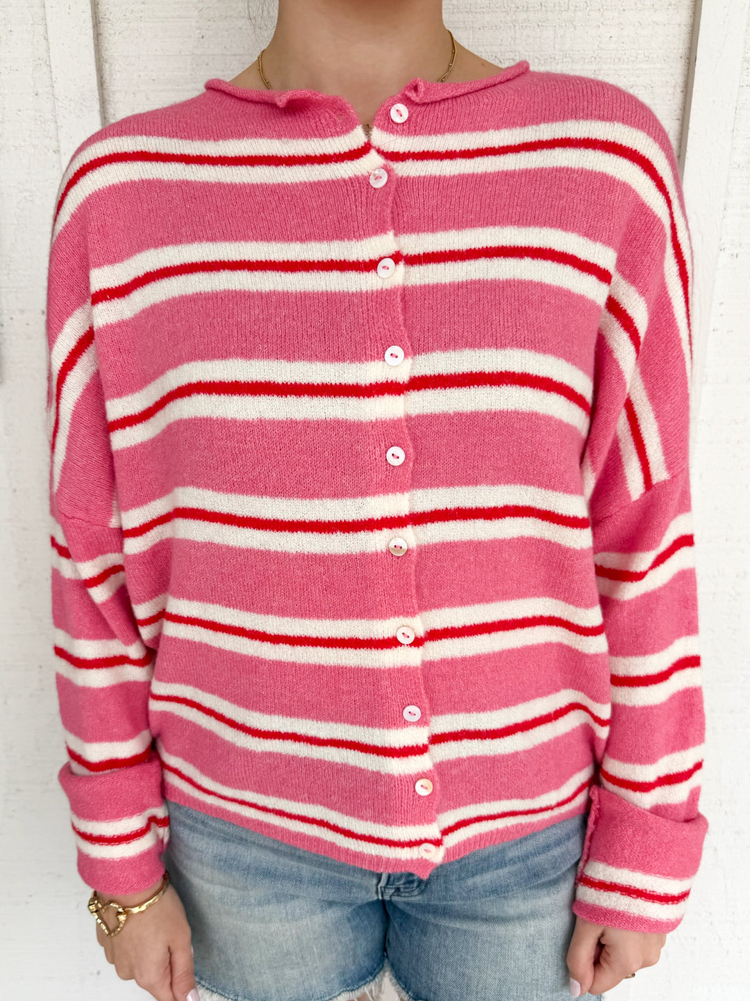 The Varsity Stripe Cardigan